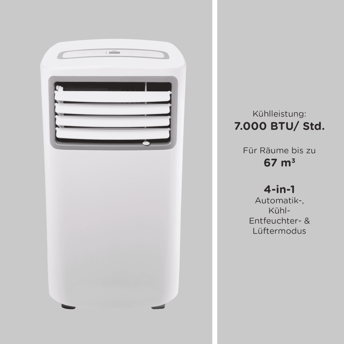 BINE. OAC 7022 W Aer Conditionat Alb Capacitate Racire 7000 Btu/Ora