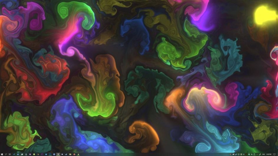 Screenshot eines bunten Windows Live-Wallpapers 
