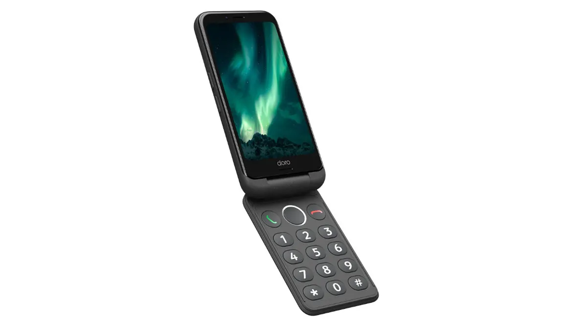 Das Klapphandy Doro Aurora A20 von vorn.