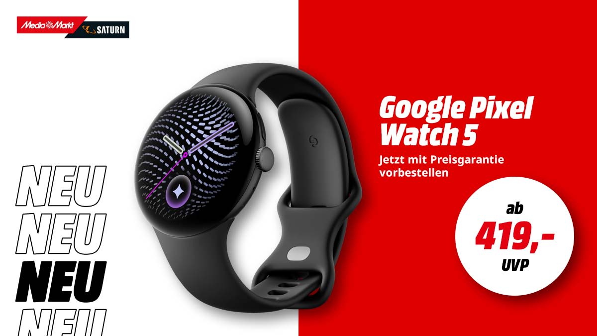 GOOGLE Pixel Watch 5: Neu mit Gemini AI & Actua 360 Display
