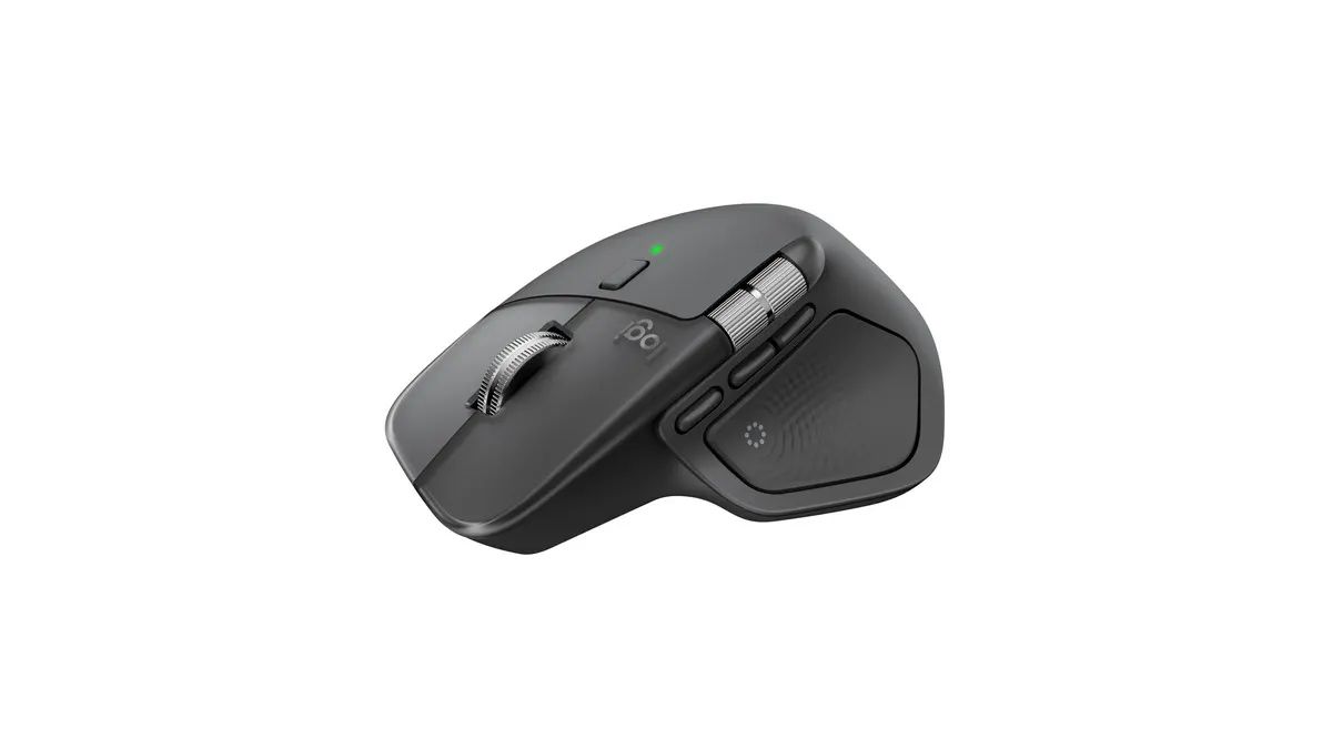 Die Logitech MX Master 4 vor weißem Hintergrund.