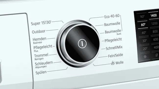 SIEMENS WM14UR5EM iQ500 wasmachine close-up van programma's