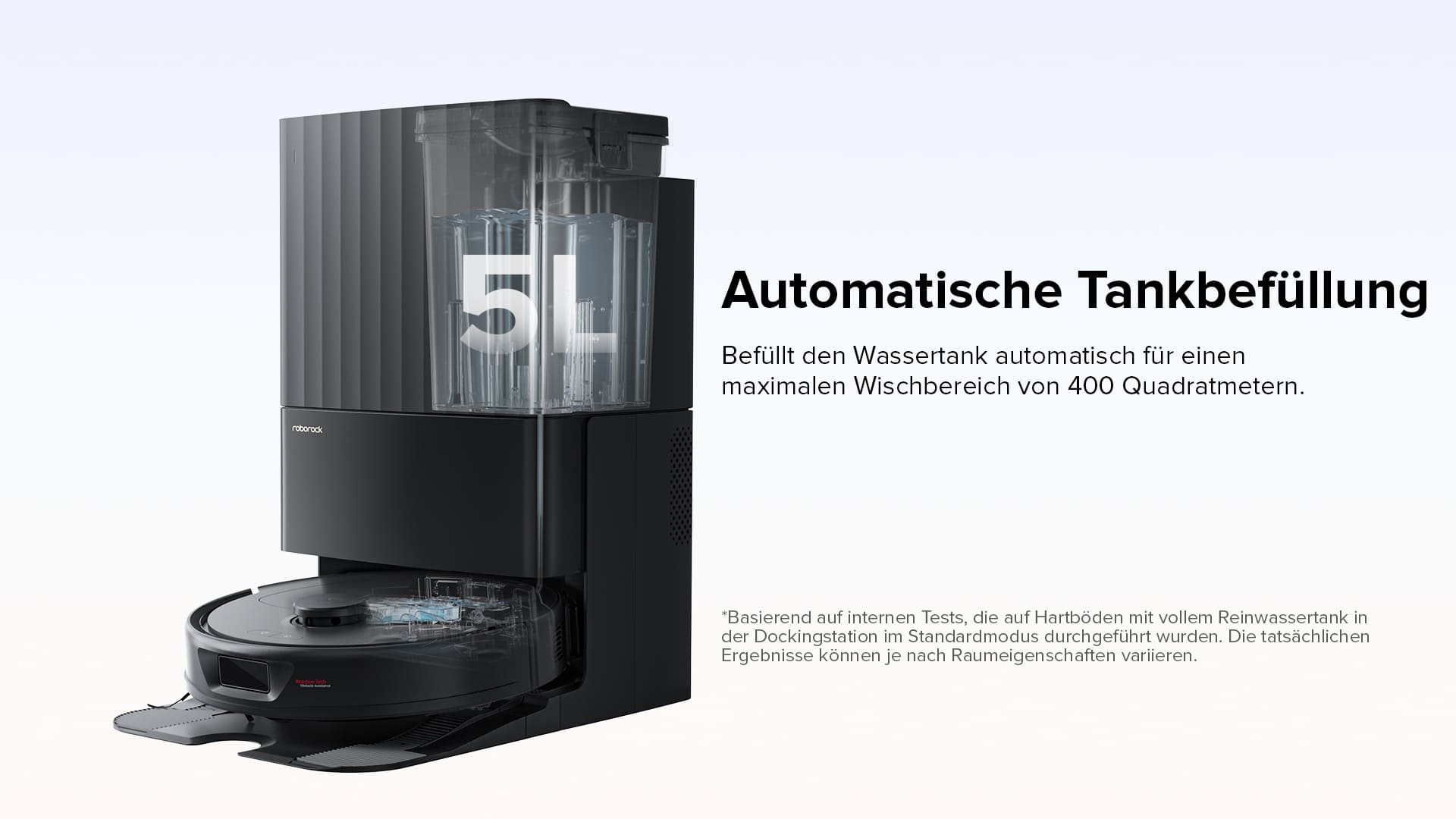 ROBOROCK Q Revo Saugroboter Animation Tankbefüllung