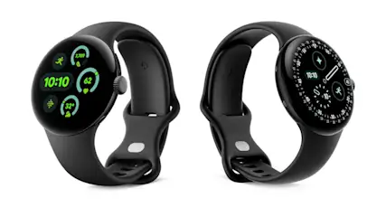 Die Pixel Watch 3 und Pixel Watch 4 stehen vor weißem Hintergrund.