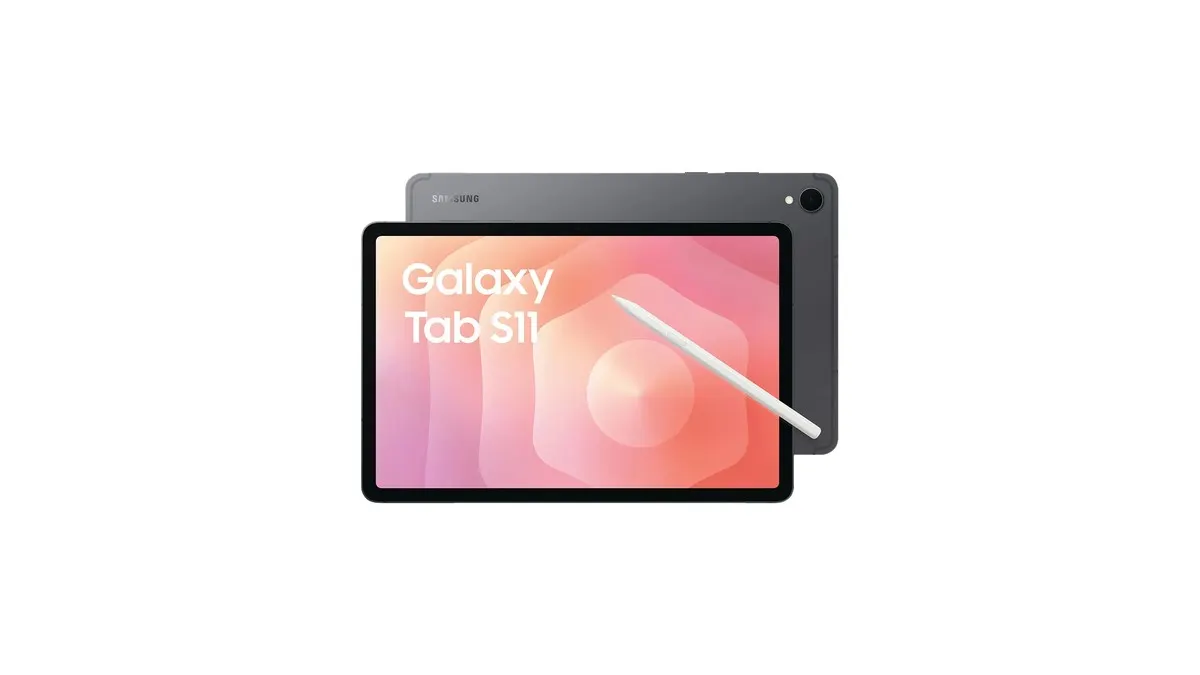 Das Samsung Galaxy Tab S11 vor weißem Hintergrund.