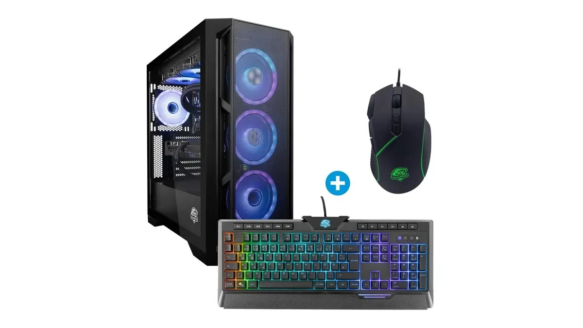 Der One Gaming-PC IN1516 vor weißem Hintergrund.