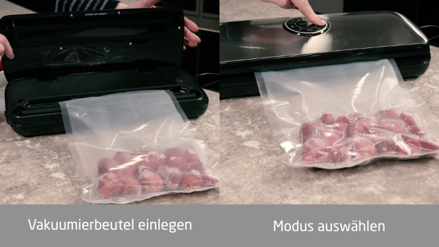 Cusătura de sudură de pe punga de folie, care este creată prin procesul de sigilare în vid, asigură o etanșare etanșă și un vid optim.