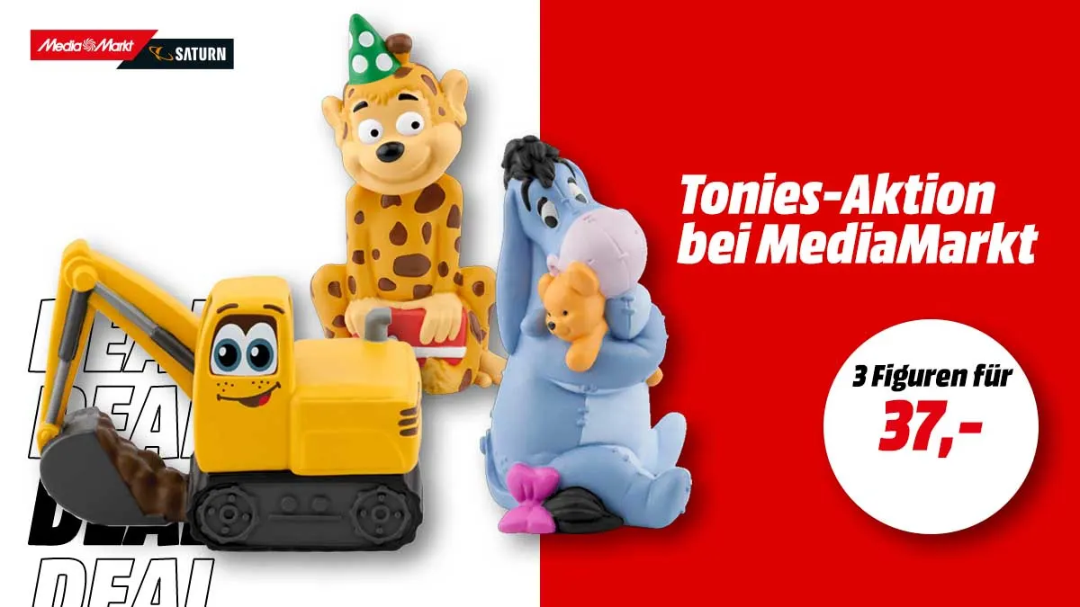 Drei Tonie-Figuren für nur 37 € jetzt bei MediaMarkt abstauben!
