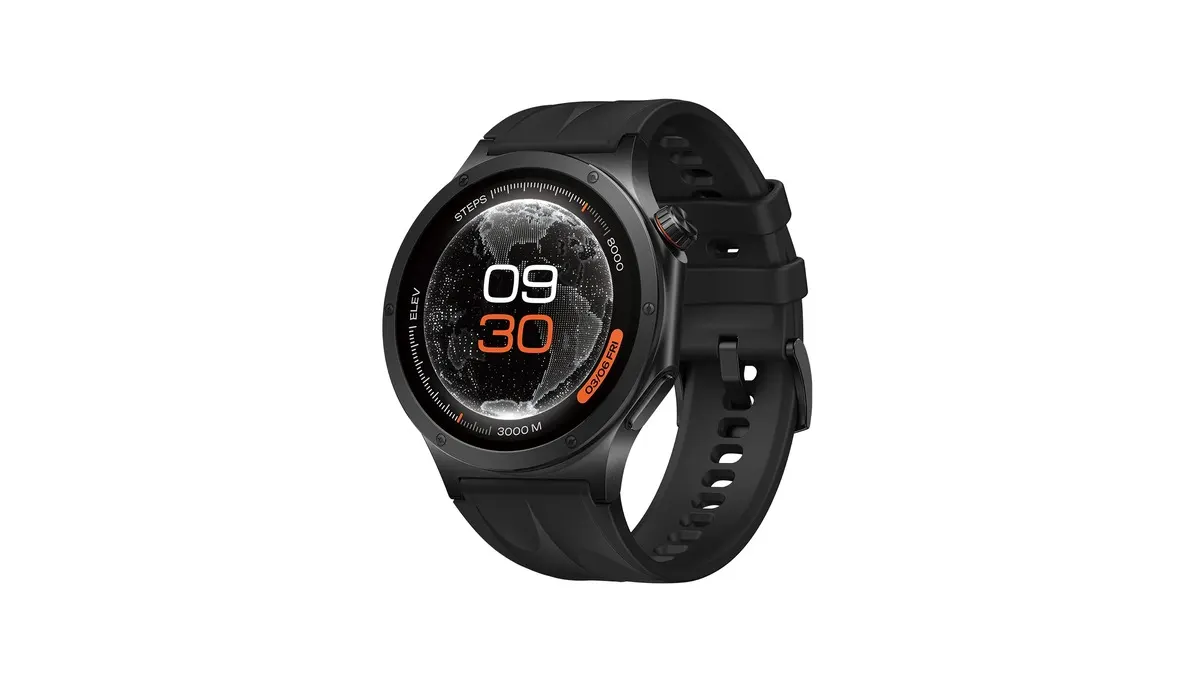 Die OnePlus Watch 4 vor einem weißen Hintergrund.