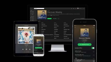 Die Spotify-App auf unterschiedlichsten Geräten.