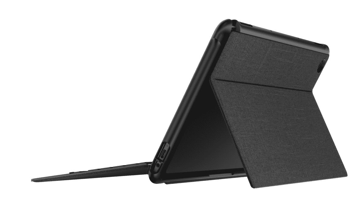 ASUS Chromebook Detachable CZ1 hintere Seite mit aufgeklapptem Ständer