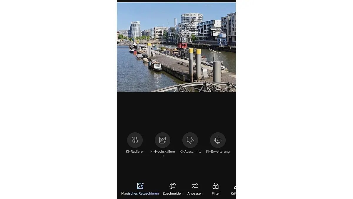 Die KI-Funktionen in der Galerie-App des Honor 400 Pro.