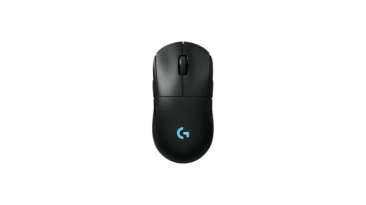 Die Logitech G Pro 2 Lightspeed von oben betrachtet.
