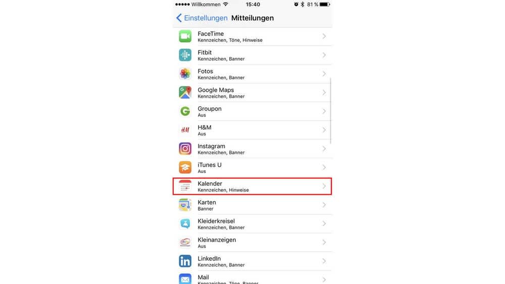 In den Mitteilungs-Einstellungen auf dem iPhone können Töne aktiviert werden.