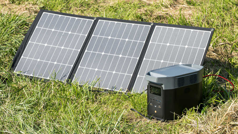 Solargenerator im Garten