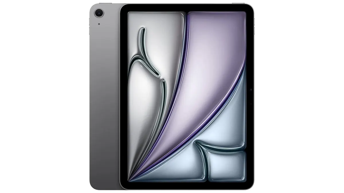 Das Apple iPad Air vor weißem Hintergrund.