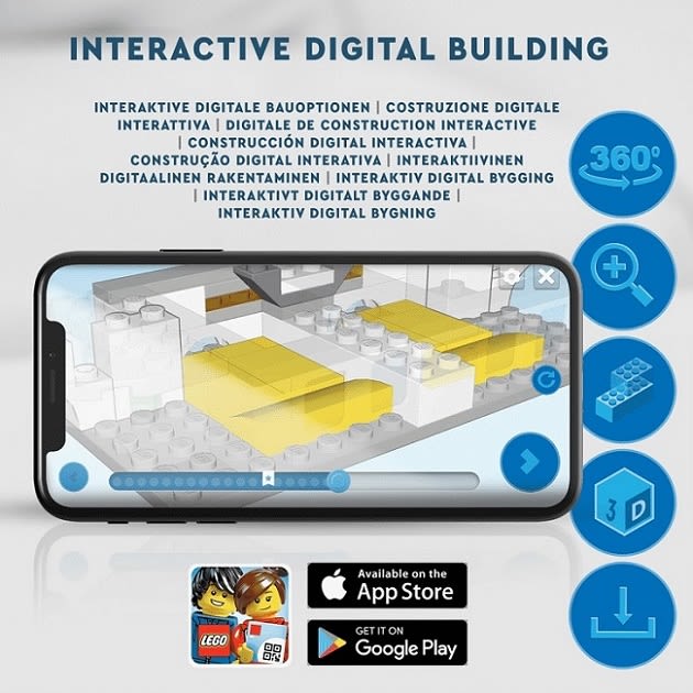 Darstellung der kostenlosen Interactive Digital Building App von LEGO
