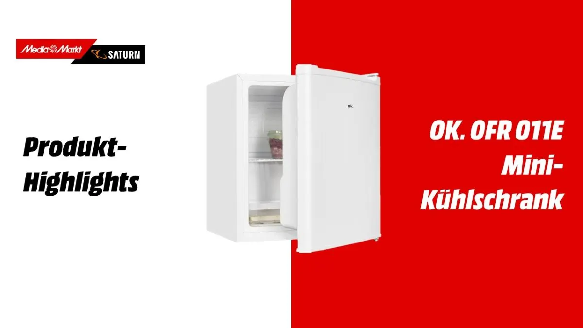 OK. OFR 011 E Mini-Kühlschrank (40 l, E, 44 cm hoch, Weiß) OK. K%C3%83 Hlschrank Final