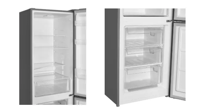 Mit vier großzügigen Ablagefächern im Kühlteil bietet diese Kombination die perfekte Lösung, um Deine Lebensmittel ordentlich und leicht zugänglich zu lagern.