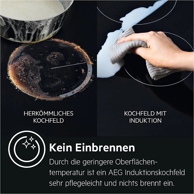 AEG KOMB306PI Serie 6000 inbouwovenset kookplaat eenvoudig schoon te maken