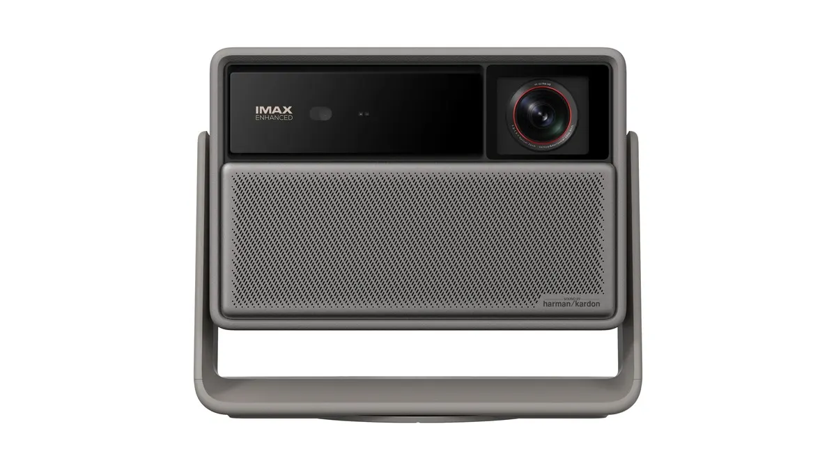 Der Beamer Xgimi Horizon 20 Pro vor einem weißen Hintergrund.