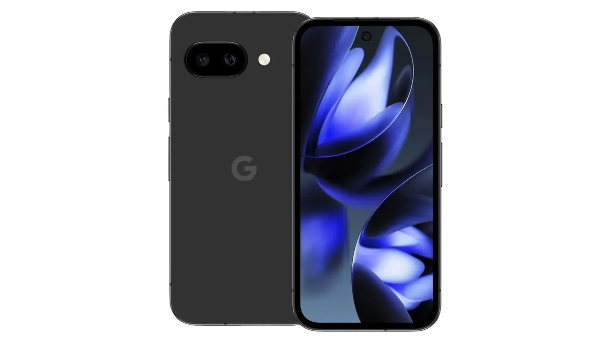Das vor Google Pixel 9a weißem Hintergrund.