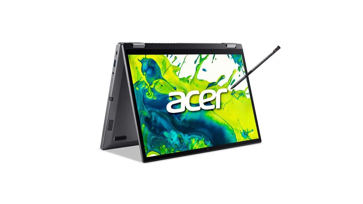 Das Convertible Acer Aspire Spin 14 vor einem weißen Hintergrund.