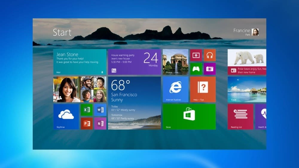 Es ist die Desktop-Oberfläche von Windows 8.1 zu sehen.