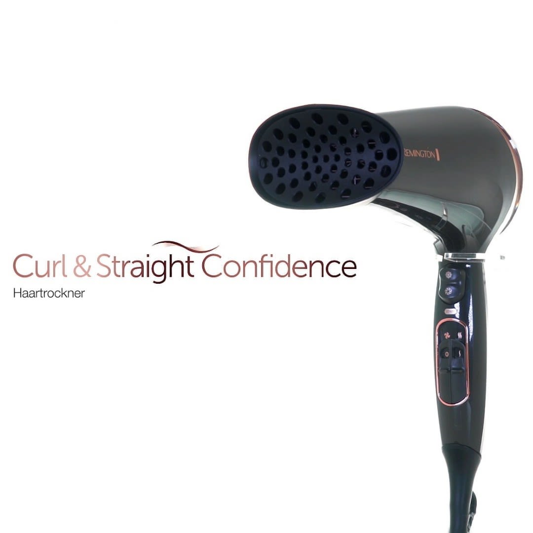 Isometrische Ansicht des REMINGTON D5706 CURL&STRAIGHT CONFIDENCE Haartrockner Anthrazit/Rosé (2200 Watt)
