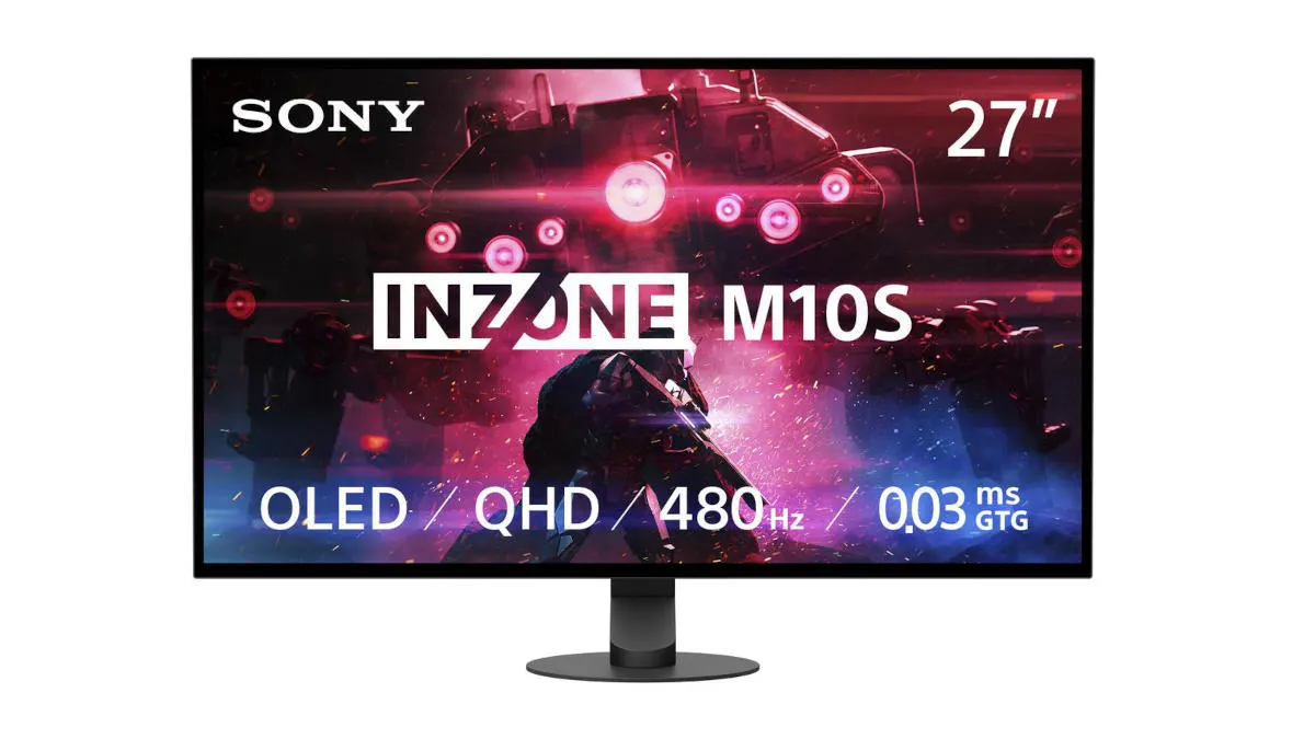 Der Sony Inzone M10S steht vor weißem Hintergrund.
