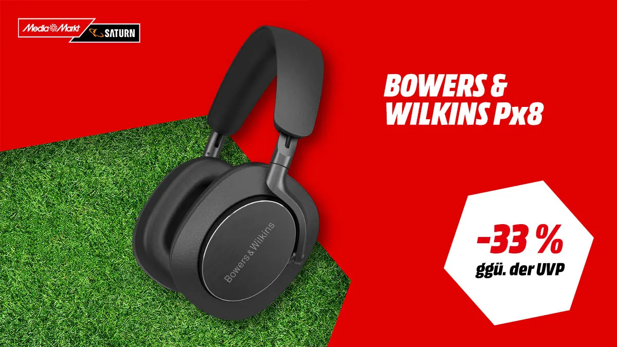 Bowers & Wilkins Px8 Over-ear Bluetooth Kopfhörer in Schwarz – jetzt mit -33 % (ggü. der UVP) reduziert