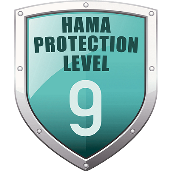 Das HAMA Protection Level 9 Logo symbolisiert das HAMA Premium Crystal Glass Schutzglas Samsung Galaxy S20 FE