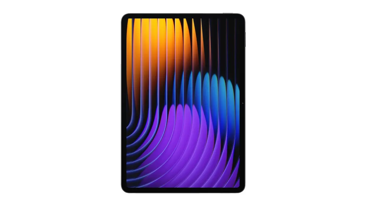 Das Xiaomi Pad 7 Pro vor weißem Hintergrund.
