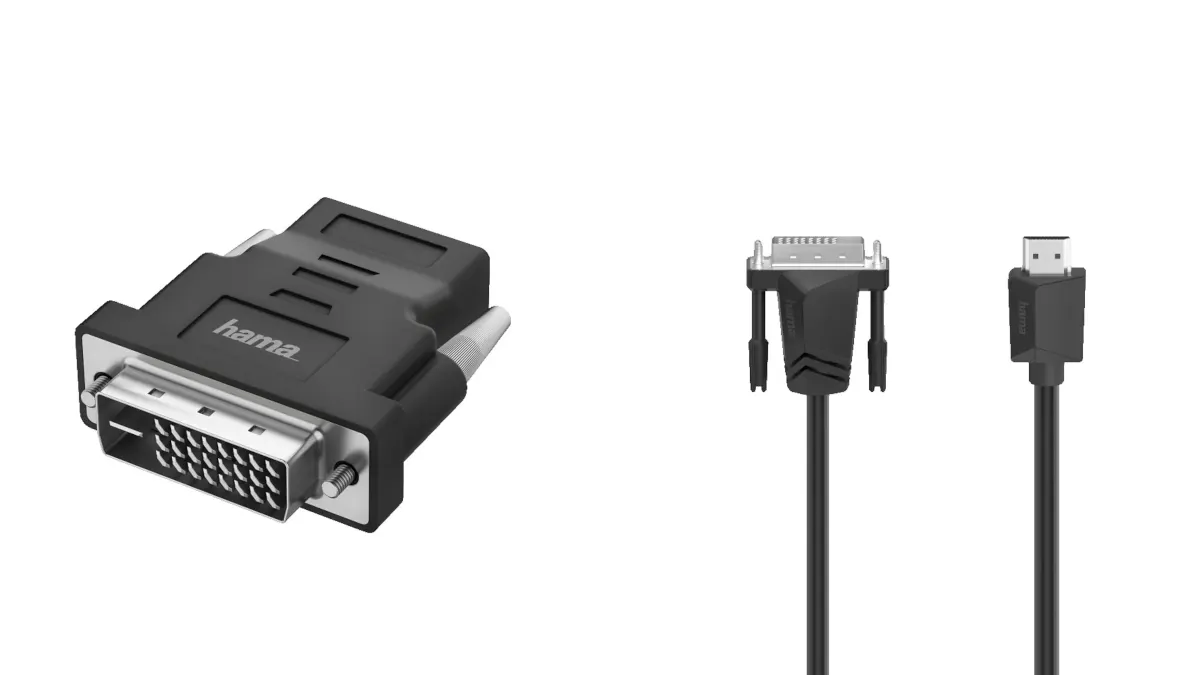 Dargestellt sind drei schwarze Kabelstecker auf einem weißen Hintergrund. Die Stecker sind unterschiedlicher Bauart.