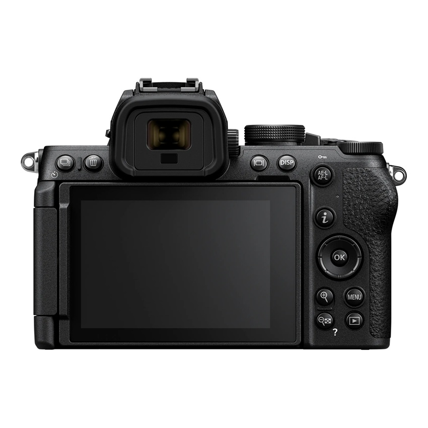 NIKON Z50II Kit Systemkamera mit Objektiv, Rückansicht mit elektronischem Sucher, großem Display und Bedienelementen.
