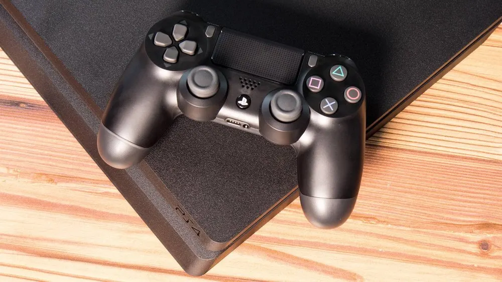 ps4 controller liegt auf ps4 konsole