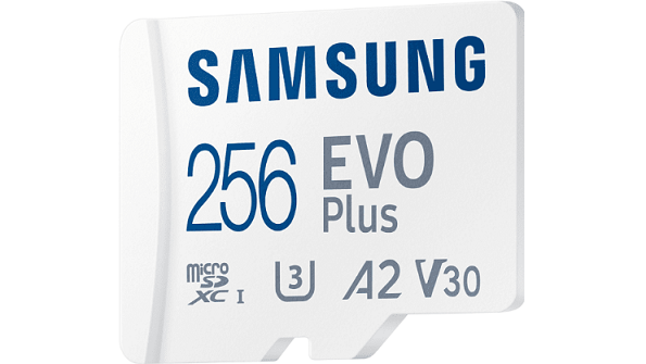 SAMSUNG EVO Plus Micro SDXC Speicherkarte Seitenansicht