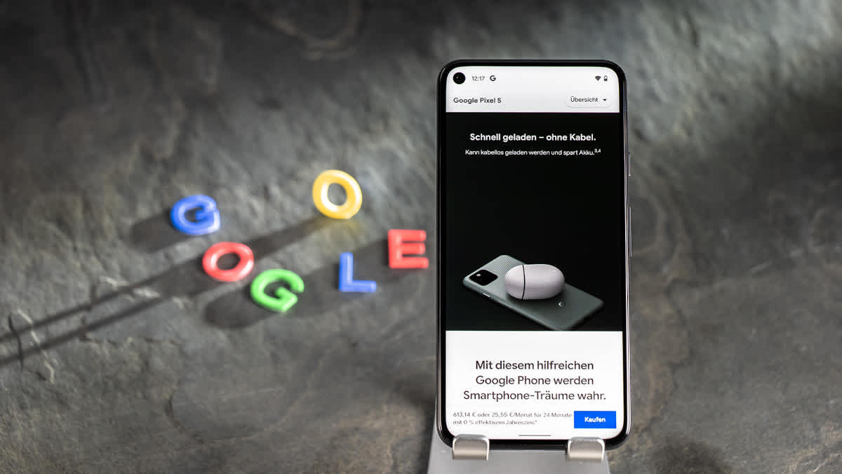 Google Pixel 5 mit Übersicht zu Reverse Charging.