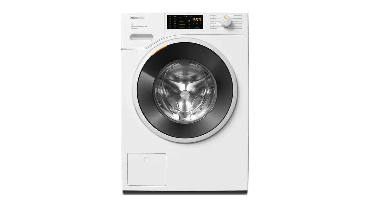 Die Miele WWB380 WPS 125 Edition W1 vor einem weißen Hintergrund.