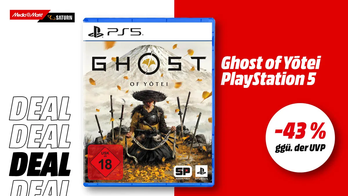 Ghost of Yotei Action Adventure für PlayStation 5 – jetzt mit -43 % (ggü. der UVP) reduziert