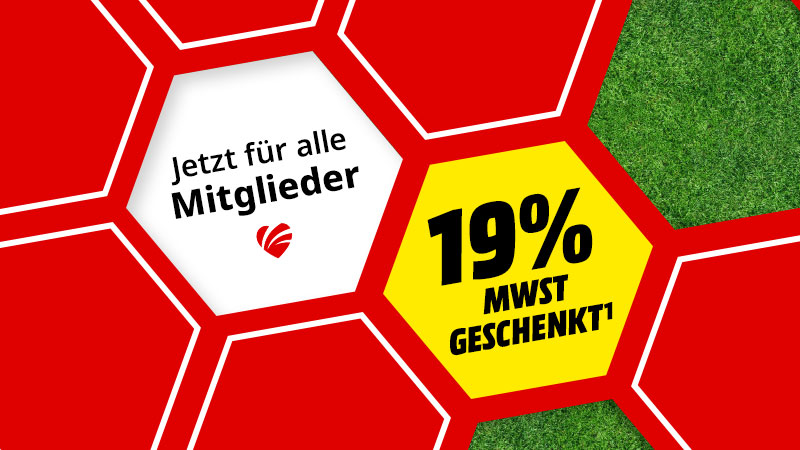 Verpasse nicht unsere 19% MwSt. geschenkt¹ Aktion. Online und in deinem Markt vor Ort. Jetzt registrieren & Schnäppchen sichern.
