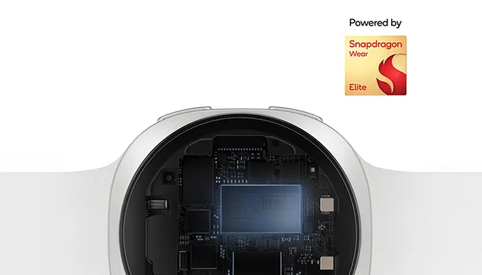 SAMSUNG Galaxy Watch9 40 Smartwatches Aluminium Nitrilkautschuk, 130-180 mm, Creme Samsung Galaxy Watch9 mit transparent dargestelltem Prozessor und Snapdragon Wear Elite Plattform für schnelle Performance.