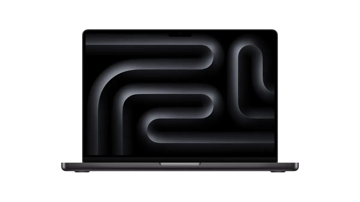 Das Apple MacBook Pro M5 (2025) vor weißem Hintergrund.