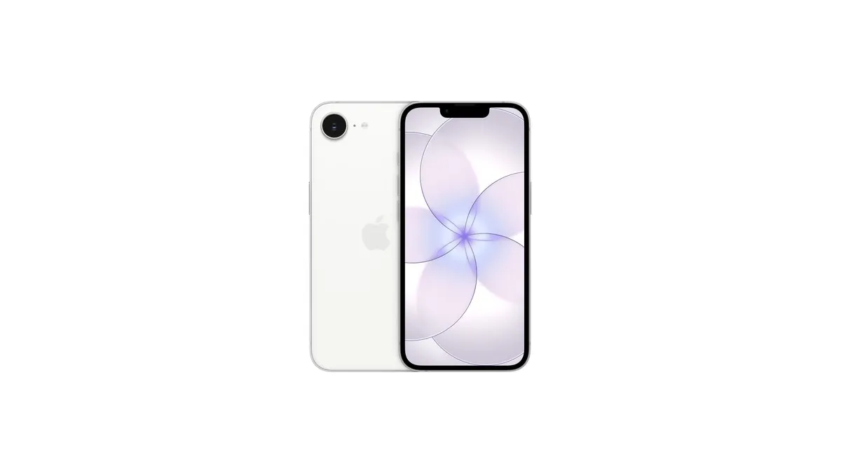Das iPhone 17e vor einem weißen Hintergrund.