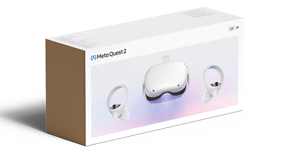 Verpackung der Meta Quest 2 128 GB VR Brille