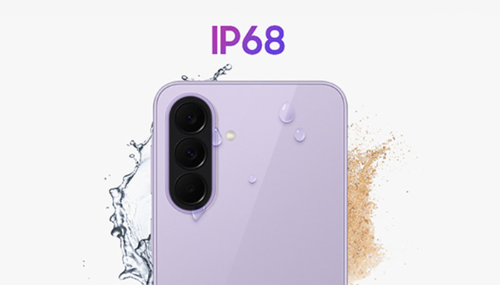 Stilisierte Darstellung der IP68-Zertifizierung des Galaxy A37.