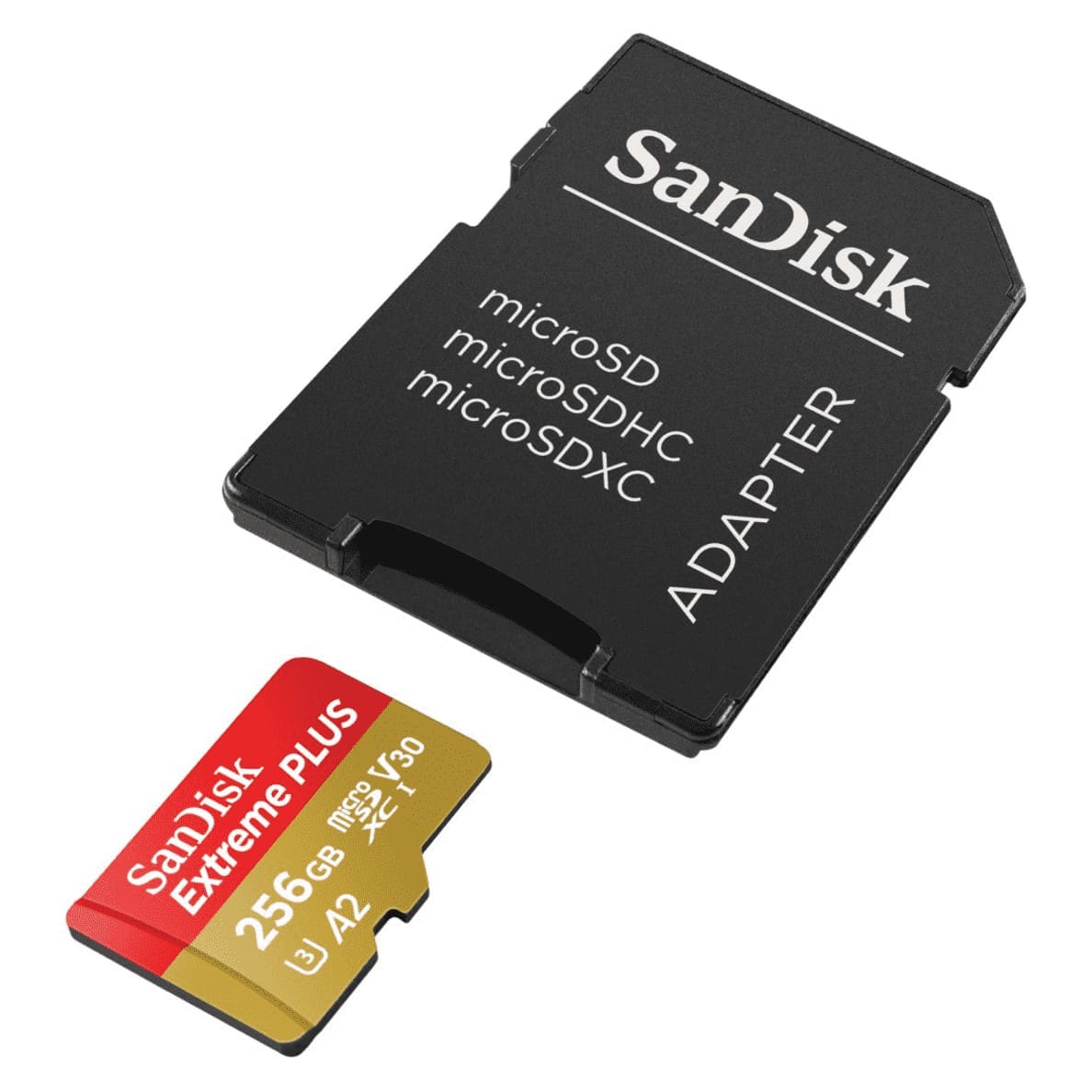 SANDISK Elite Extreme® PLUS UHS-I, Micro-SDXC Speicherkarte, 256 GB, 200 MB/s mit Adapter