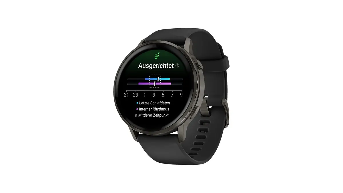 Die Garmin Venu 4 vor weißem Hintergrund.