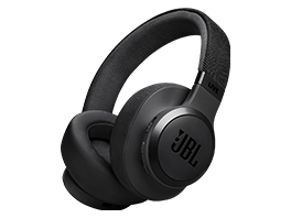 Schwarzer Over-Ear-Kopfhörer mit gepolstertem Bügel und Ohrmuscheln.