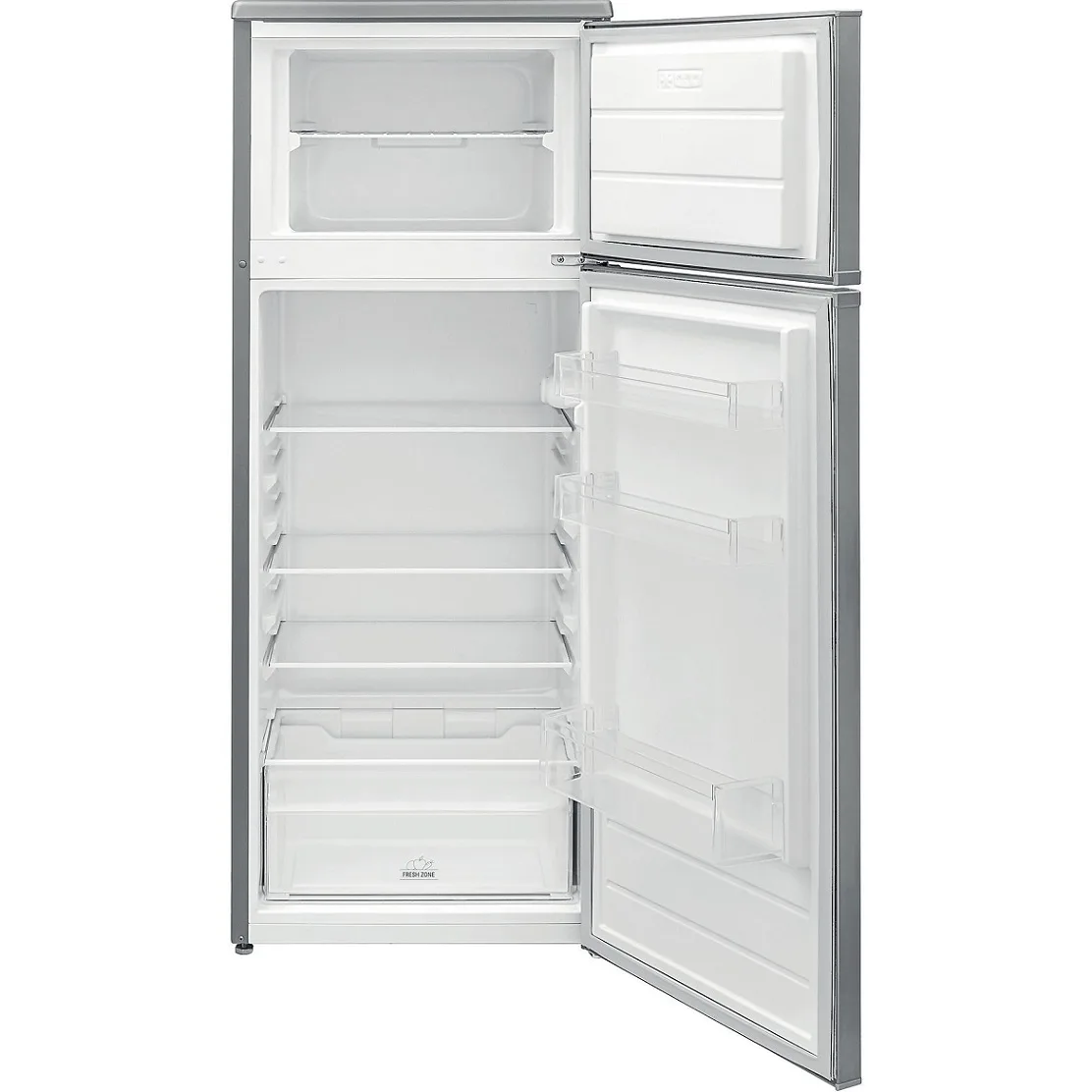 BAUKNECHT KDA 1430 S Kühlgefrierkombination frontal offen und leer